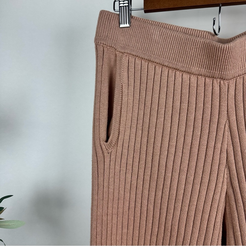 HAVEN Well Within Organic Cotton Cashmere Rib Knit Cropped Lounge Pants - Picture 7 of 12